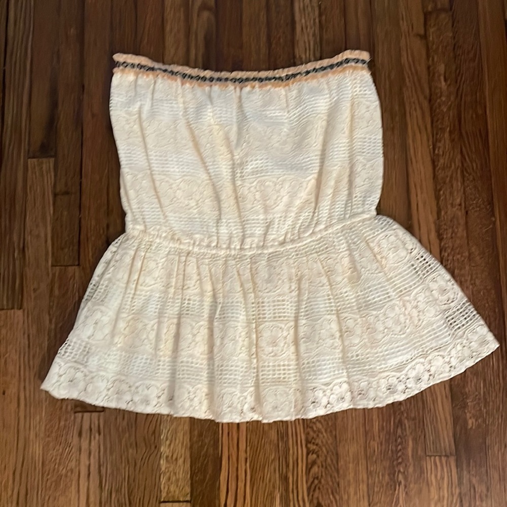 Anthropologie Verb Pallavi Singhee Lace Tube Top